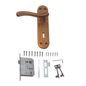 YALE HANDLE LEVER LOCKSET 6" ONDA MATTE COFFEE HANDLES