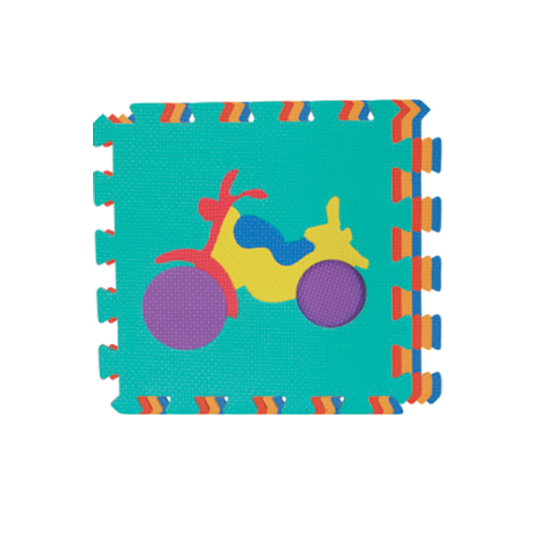 Kidz Interlock Mats 9 Piece Traffic Puzzle Brights