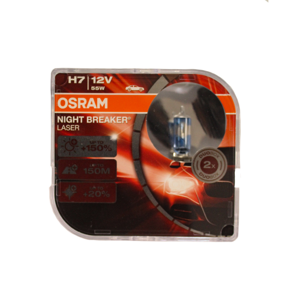 OSRAM CAR GLOBE H7 NIGHT BREAKER (2) - BRIGHTS Hardware