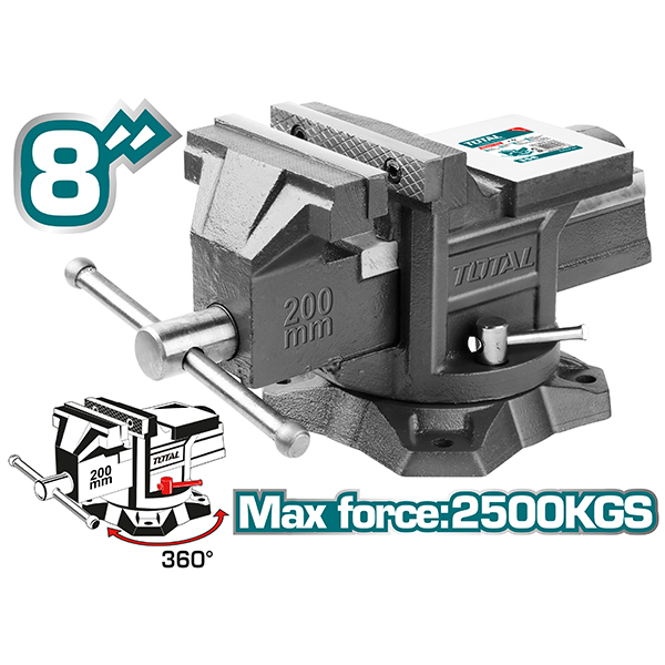 87371-TOTAL-BENCH-VISE-SWIVEL-BASE-200MM