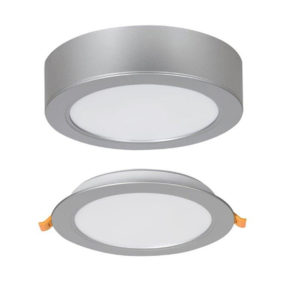 Bright Star Led Ceiling Light PC 2-in-1 Design Silver