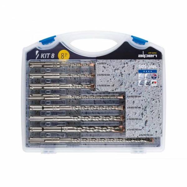 65691-ALPEN-DRILL-BIT-SET-SDS-PLUS-8PC