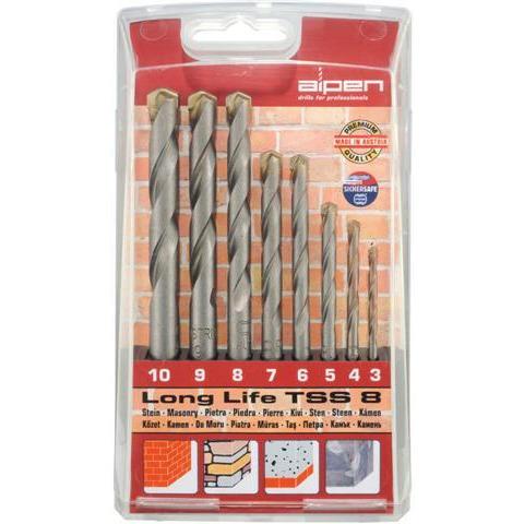 70855-ALPEN-DRILL-BIT-SET-8PC-MASONARY