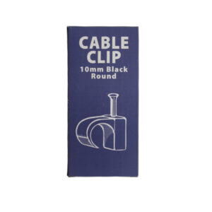 CABLE CLIP ROUND BLACK 10MM (100)