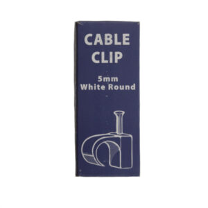 CABLE CLIP ROUND WHITE 5MM (100)