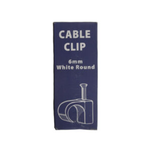 CABLE CLIP ROUND WHITE 6MM (100)