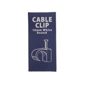 CABLE CLIP ROUND WHITE 10MM (100)