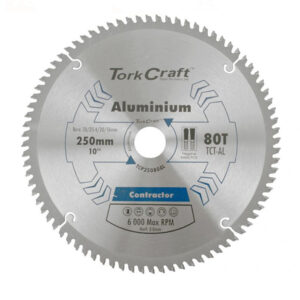 TORK CRAFT CIRCULAR SAW BLADE ALUMINIUM 250MM X 30MM X 80T