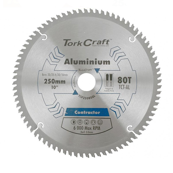 13395-TORK-CRAFT-CIRCULAR-SAW-BLADE-250MM-X-30MM-X-80T-ALUMINIUM