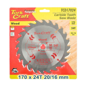 TORK CRAFT CIRCULAR SAW BLADE 170MM X 20/16MM X 24T