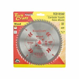 TORK CRAFT CIRCULAR SAW BLADE 185MM X 20/16MM X 60T