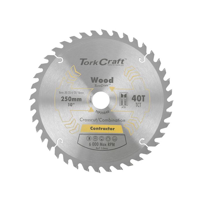 55514-TORK-CRAFT-CIRCULAR-SAW-BLADE-250MM-X-30-20-16MM-X-40T