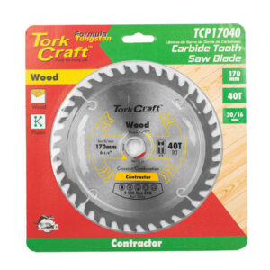 TORK CRAFT CIRCULAR SAW BLADE 170MM X 20/16MM X 40T