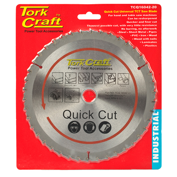 71300-TORK-CRAFT-CIRCULAR-SAW-BLADE-160MM-X-20MM-X-42T-QUICK-CUT