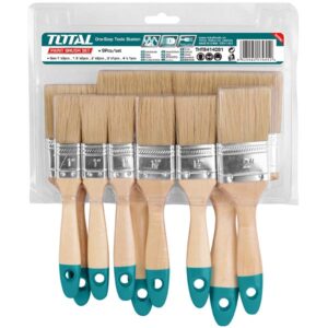 TOTAL PAINT BRUSH SET WOODEN HANDLE 9PCS
