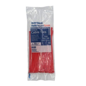 HELLERMAN TYTON CABLE TIE T50R (100) RED 200MM X 4.6MM