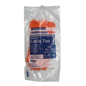 HELLERMAN TYTON CABLE TIE T30R ORANGE (100) 150MM X 3.5MM