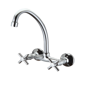 Borras Chrome Plated Modern Wall Type Sink Mixer