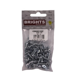 CHIPBOARD SCREWS 8MM X 16MM (100) CHROME PLATED