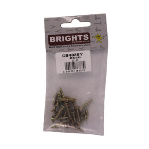 CHIPBOARD SCREWS 8MM X 20MM (25)