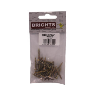 CHIPBOARD SCREWS 8MM X 25MM (25)