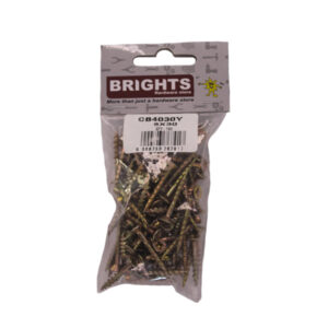 CHIPBOARD SCREWS 8MM X 30MM (100)