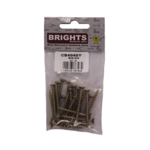 CHIPBOARD SCREWS 8MM X 40MM (25)