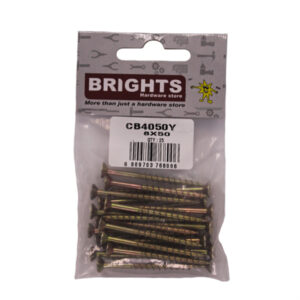 CHIPBOARD SCREWS 8MM X 50MM (25)