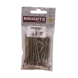 CHIPBOARD SCREWS 8MM X 60MM (25)