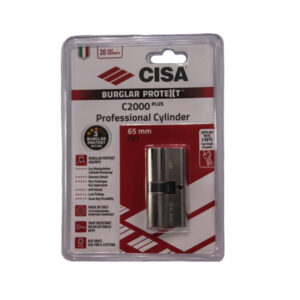 CISA CYLINDER DOUBLE 65MM NICKLE PLATED