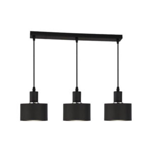 Bright Star 3-Light Metal Black Pendant