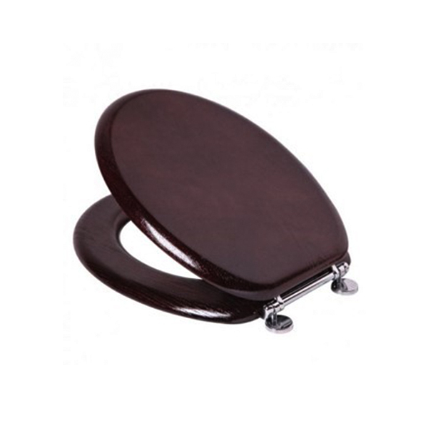 17243-TOILET-SEAT-MAGHOGANY-MDF-WITH-CHROME-BAR-HINGE