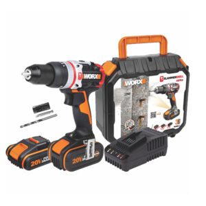 WORX 20V LI-ION BRUSHLESS SLAMMER IMPACT DRILL WITH 1X4AH & 1X2AH BATTERY