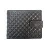99856-WALLET-CHECK-LEATHER-BILLFOLD-MENS-BLACK