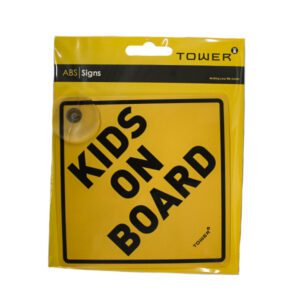 TOWER VEHICLE KIDS ON BOARD SIGN 180MM X 150MM