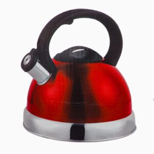 WHISTLING KETTLE 3L STAINLESS STEEL RED