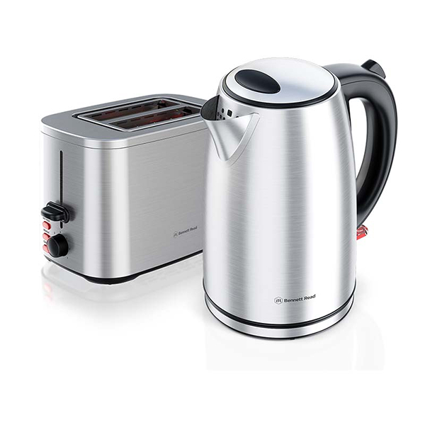 2 Slice Toaster & Illuminating Electric Kettle Combo Set 1.7L Cordless Jug