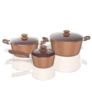 BENNETT READ COPPER & ROCK FORGED 6-PIECE NON-STICK POT SET