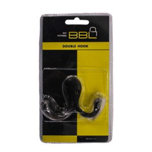 BBL WARDROBE HOOK DOUBLE BLACK