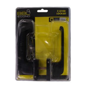 BBL HANDLE LEVER LOCKSET 3-LEVER PENTA O/BLACK