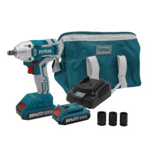 TOTAL 20V LI-ION CORDLESS IMPACT WRENCH 300NM WITH 2 X 2AH BATTERIES