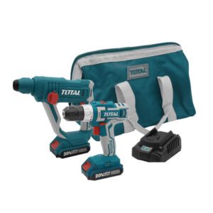 TOTAL 20V LI-ION CORDLESS DRILL & ROTARY HAMMER KIT WITH 2 X 2AH BATTERIES