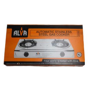 ALVA 2-PLATE GAS STOVE STAINLESS STEEL WITHOUT REGULATOR