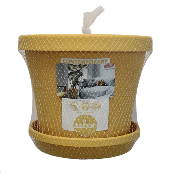 105576-SEBOR-SUPER-POT-&-SAUCER-SET-YELLOW-15CM