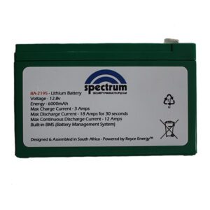 BATTERY RECHARGEABLE 12V 6AH LITHIUM WITH BMS