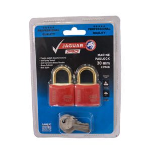 Jaguar Padlock Marine 30MM Pro Brass/Red
