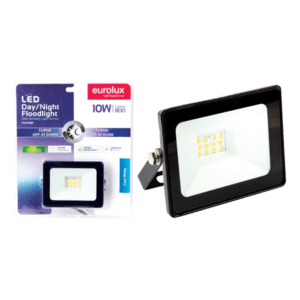 EUROLUX 10W LED FLOODLIGHT WITH DAY/NIGHT SENSOR