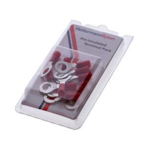 Hellermann Tyton Lugs Pre-Pack Red Ring 6MM