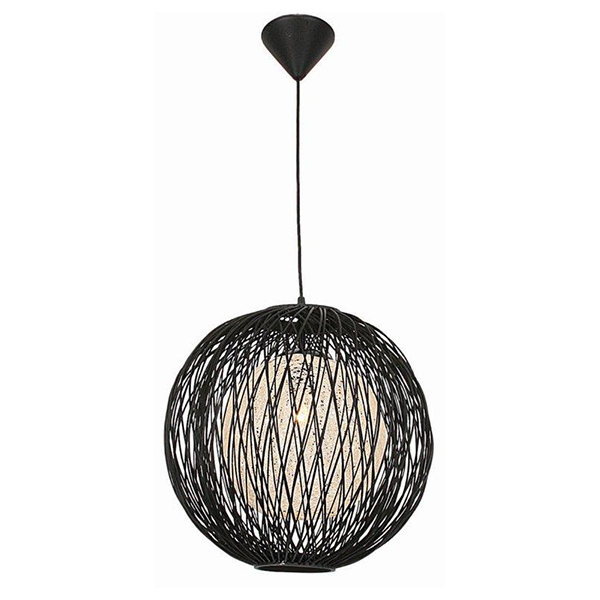 83823-PENDANT-1-LIGHT-BLACK-BAMBOO-WITH-NATURAL