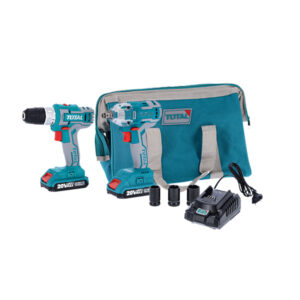 Total 20v Li-Ion Cordless Drill & Impact Driver Kit